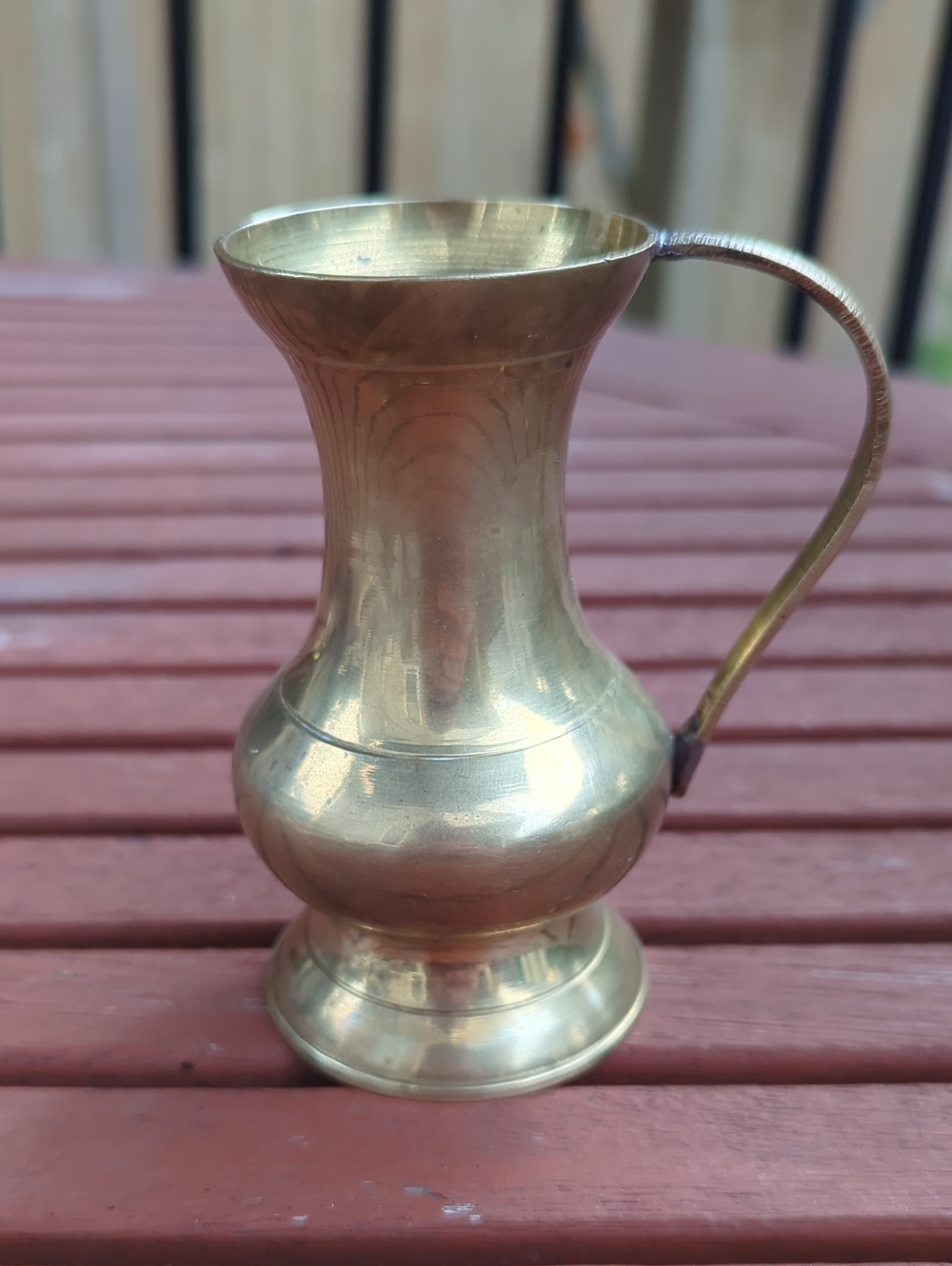 Brass Pitcher Vase - Gold Finish Decorative Vessel